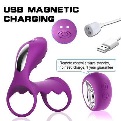 Aishia 0069 Dual Pleasure Male Delay Ring Massager