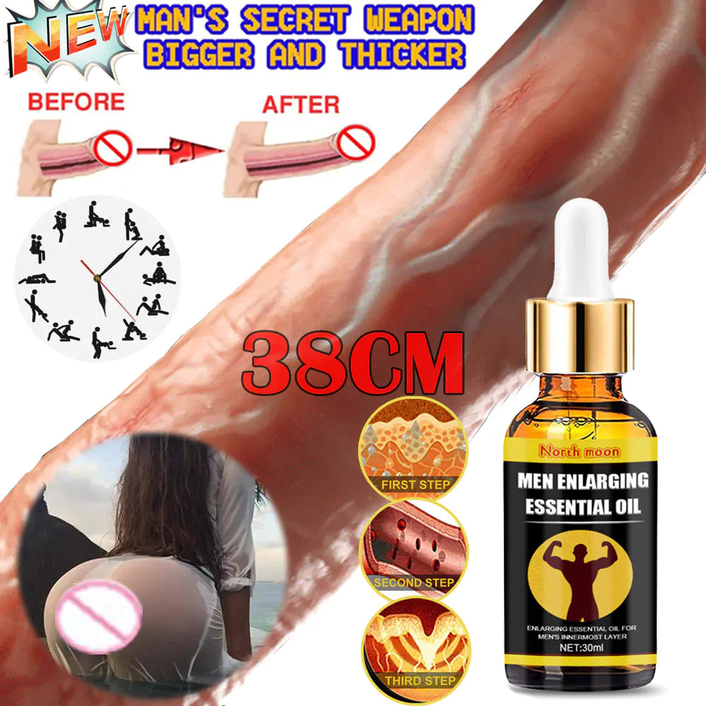 Men's Essential Oil for Penis Thickening and Growth