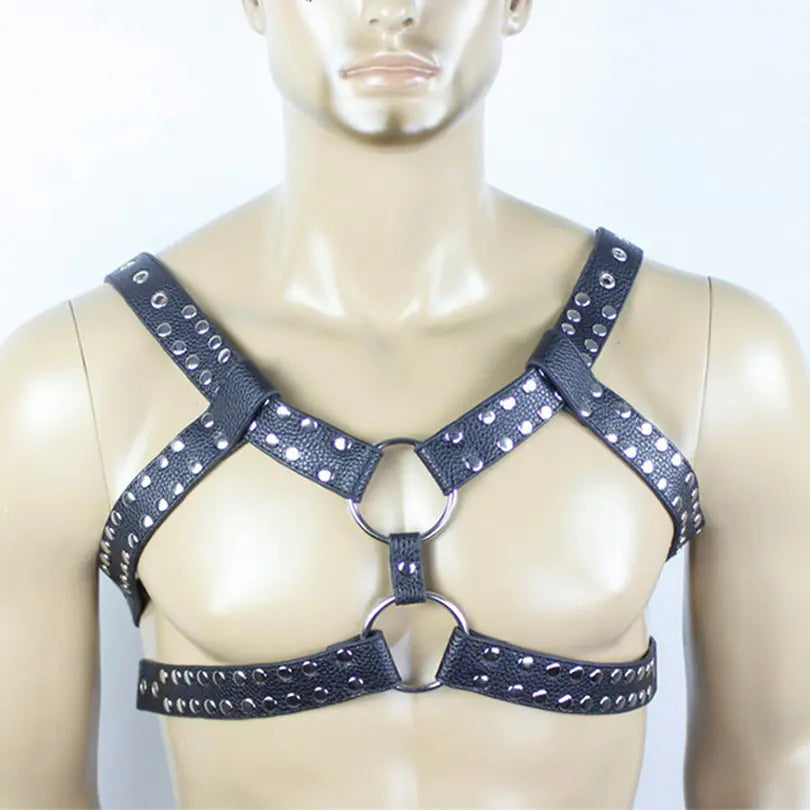 Men's Leather Corset for Adult Play and Performance