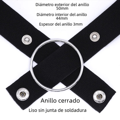 Men's Chastity Lock with Three-Way Restraint Strap